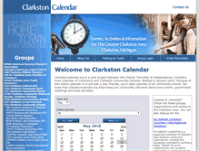 Tablet Screenshot of clarkstoncalendar.org